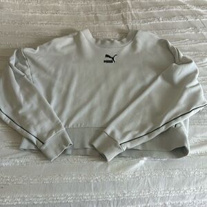 small cropped puma crew neck